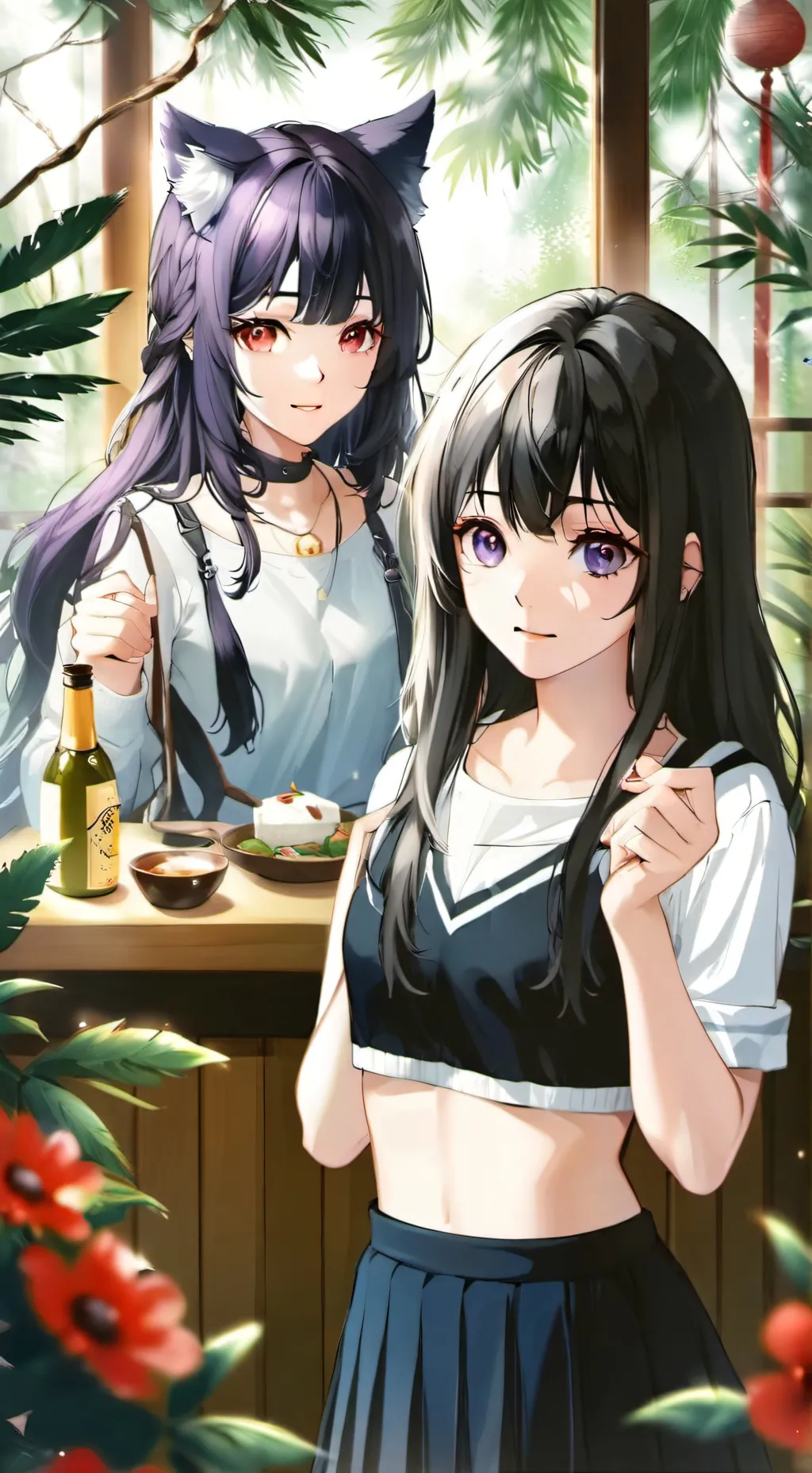 ai character: millisaa & luna  background