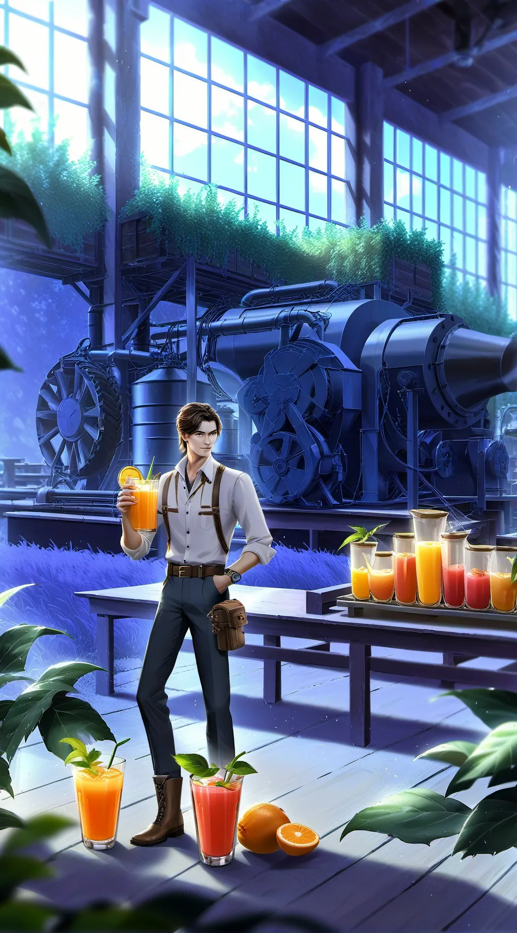 ai character: Jungle Juice Tycoon background