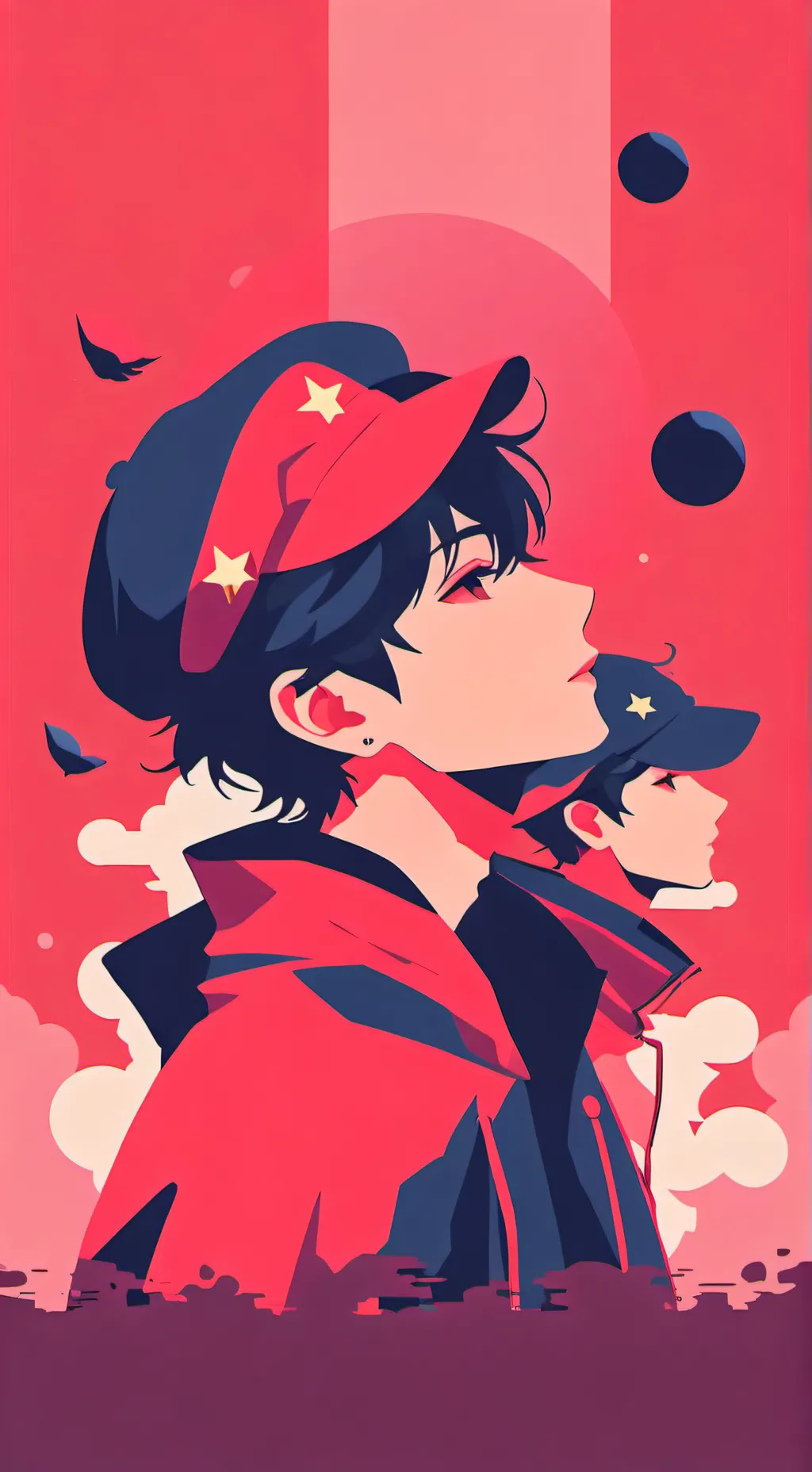 ai character: red background