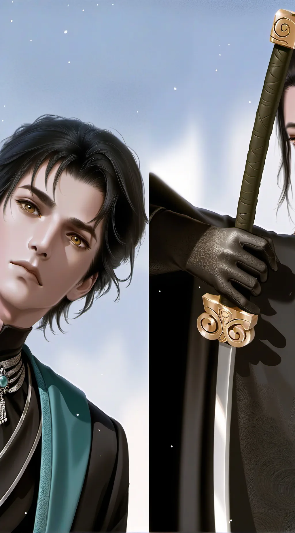 ai character: Scythe and loman  background