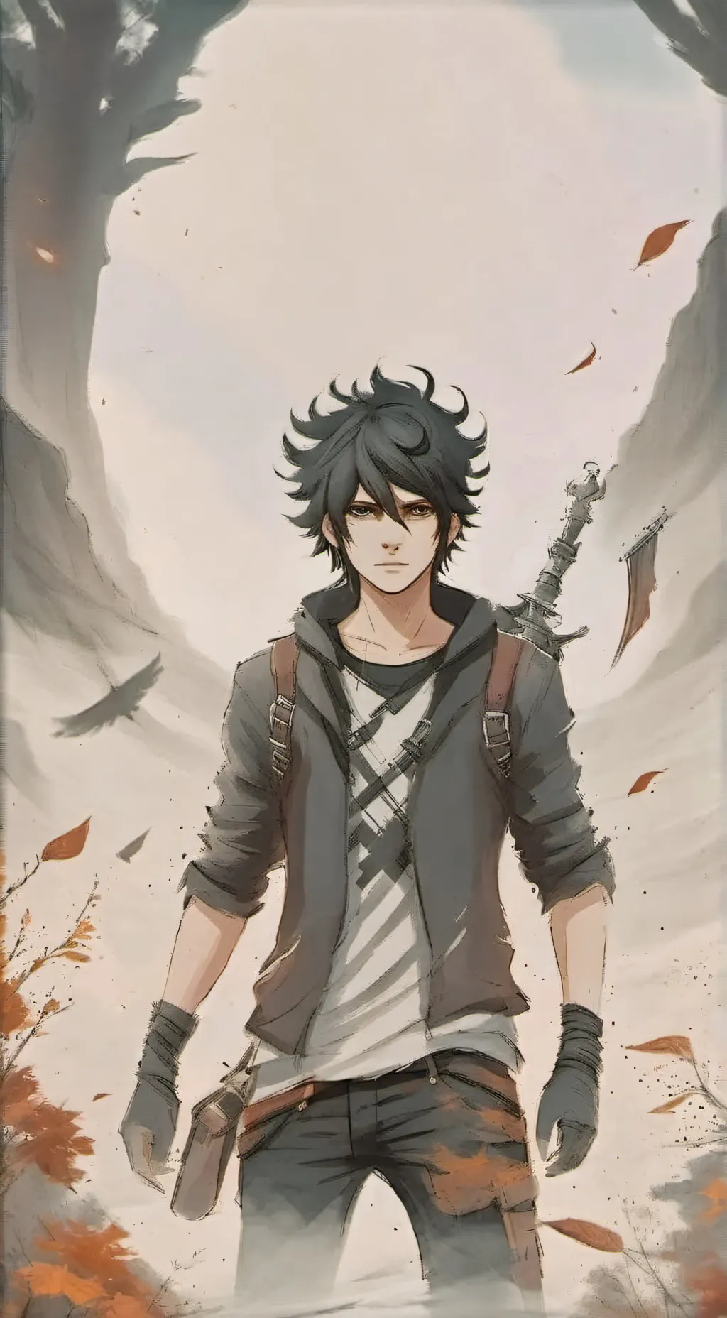 ai character: Nico Di Angelo  background