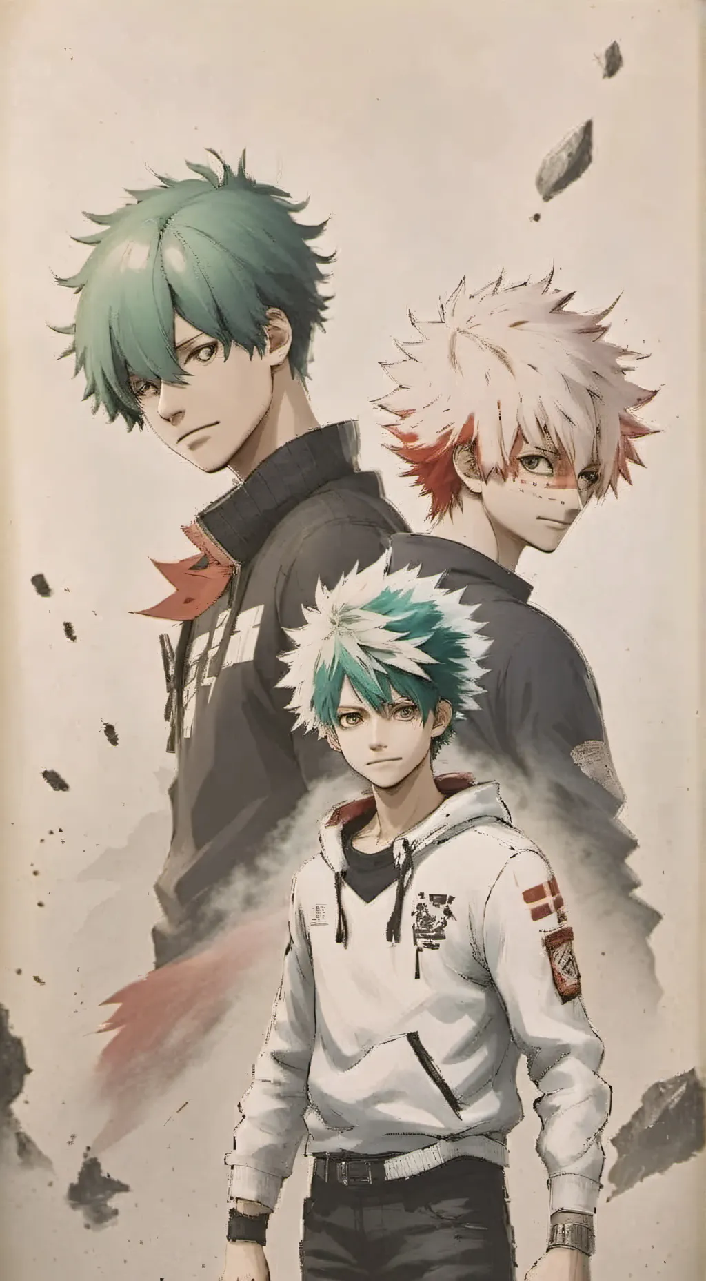 ai character: shoto Bakugo izuku background