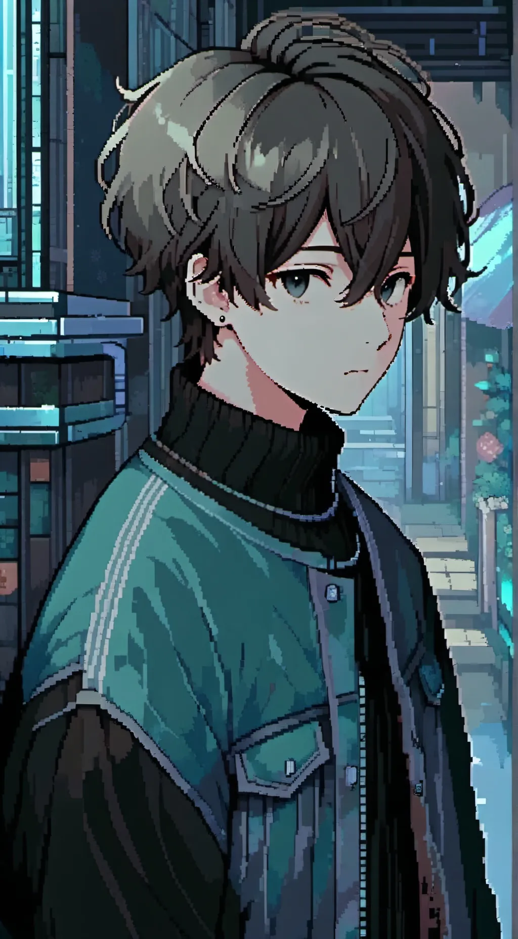 ai character: Akira  background