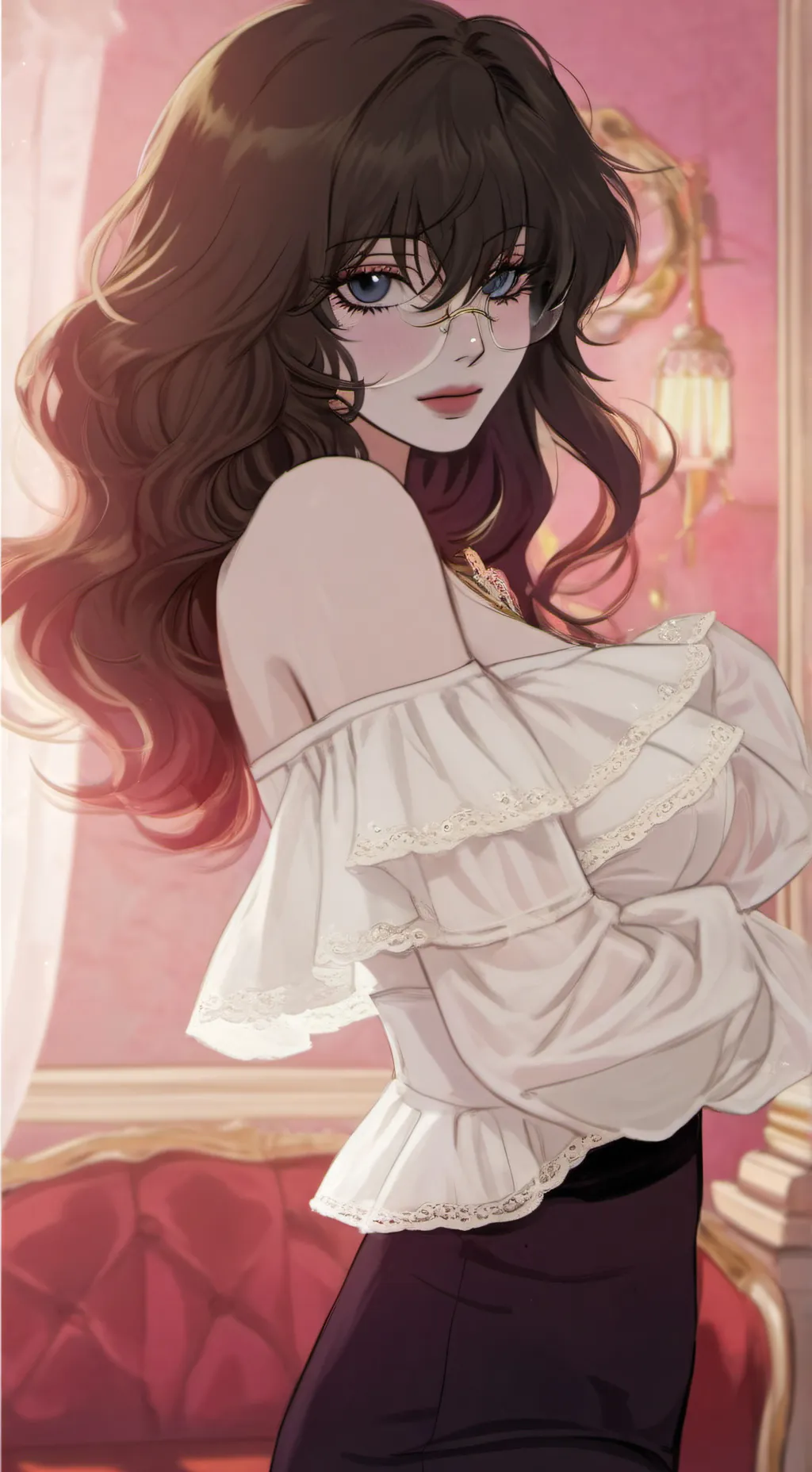 ai character: Hearts background