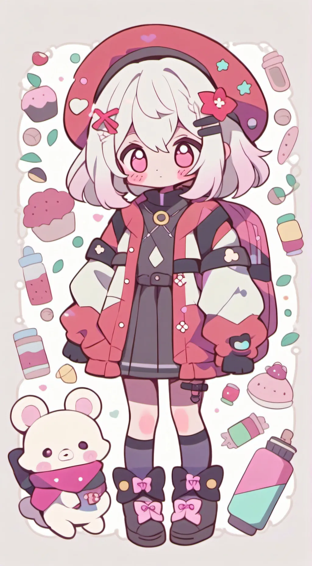 ai character: Чибик background