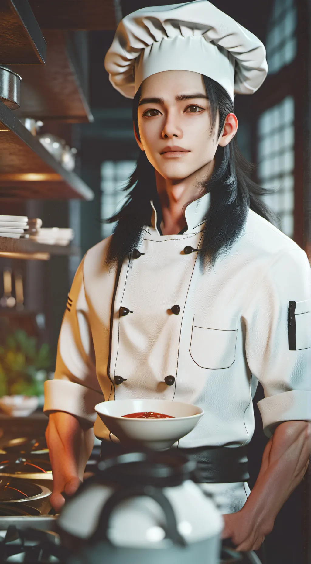 ai character: Cold-Hearted Chef background