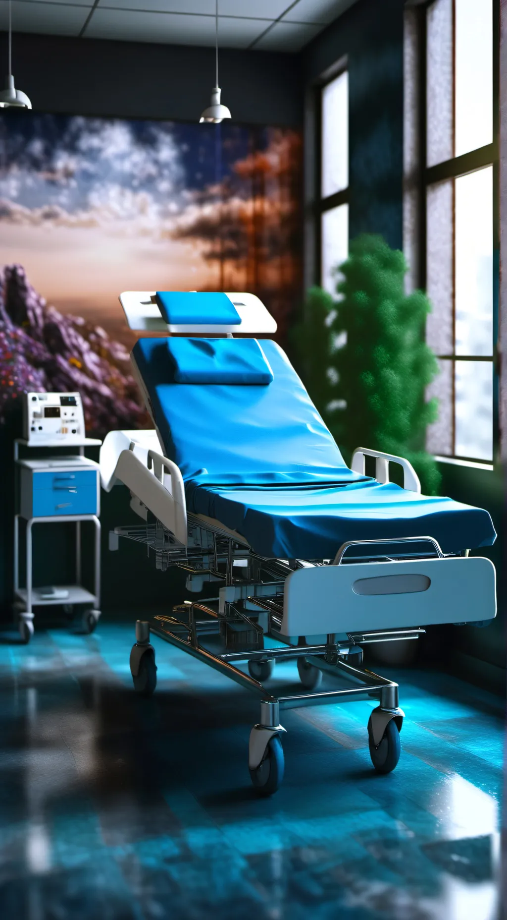 ai character: hospital background