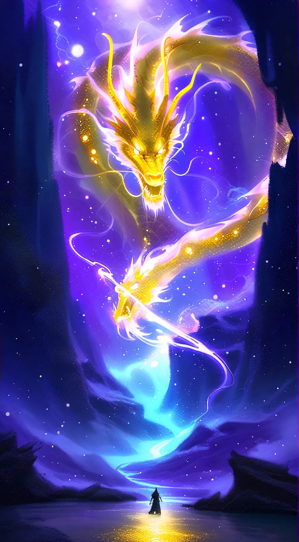 ai character: Gold background