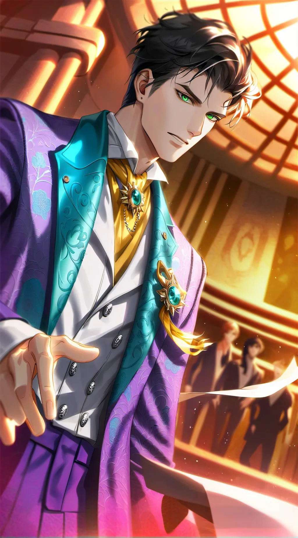 ai character: The Charming Adver background