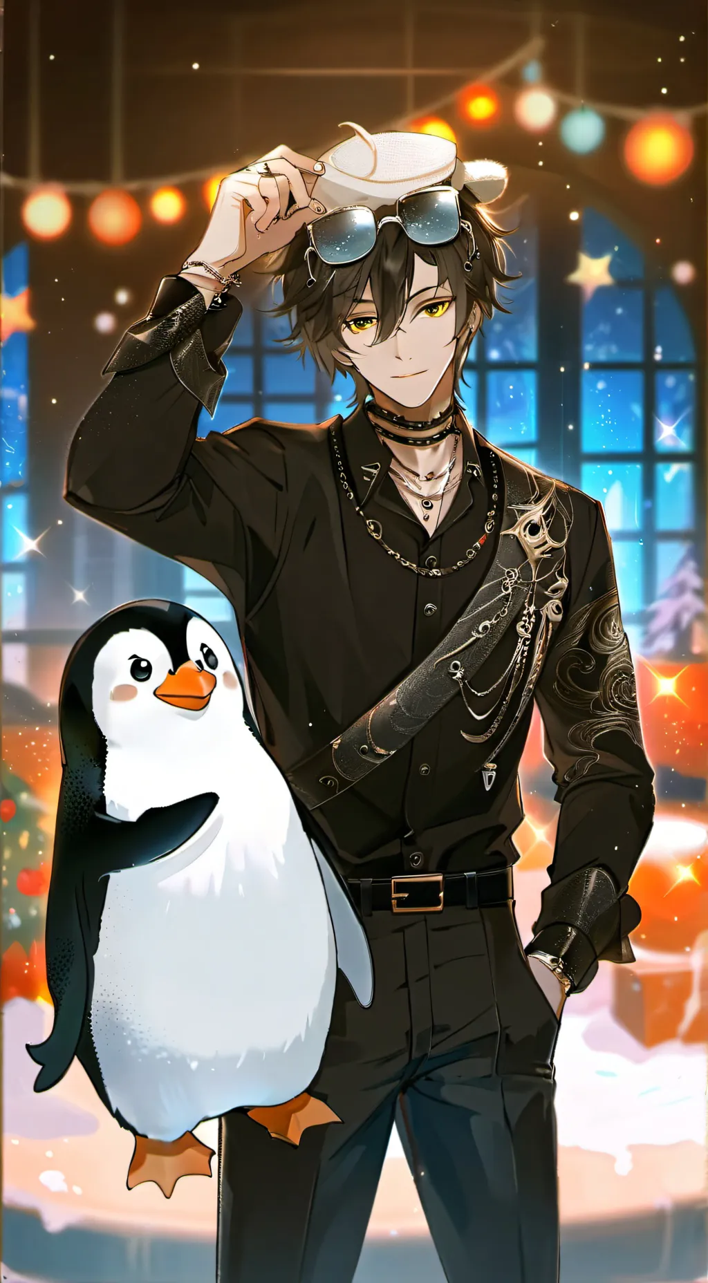 ai character: Penguin Slide Spirit background