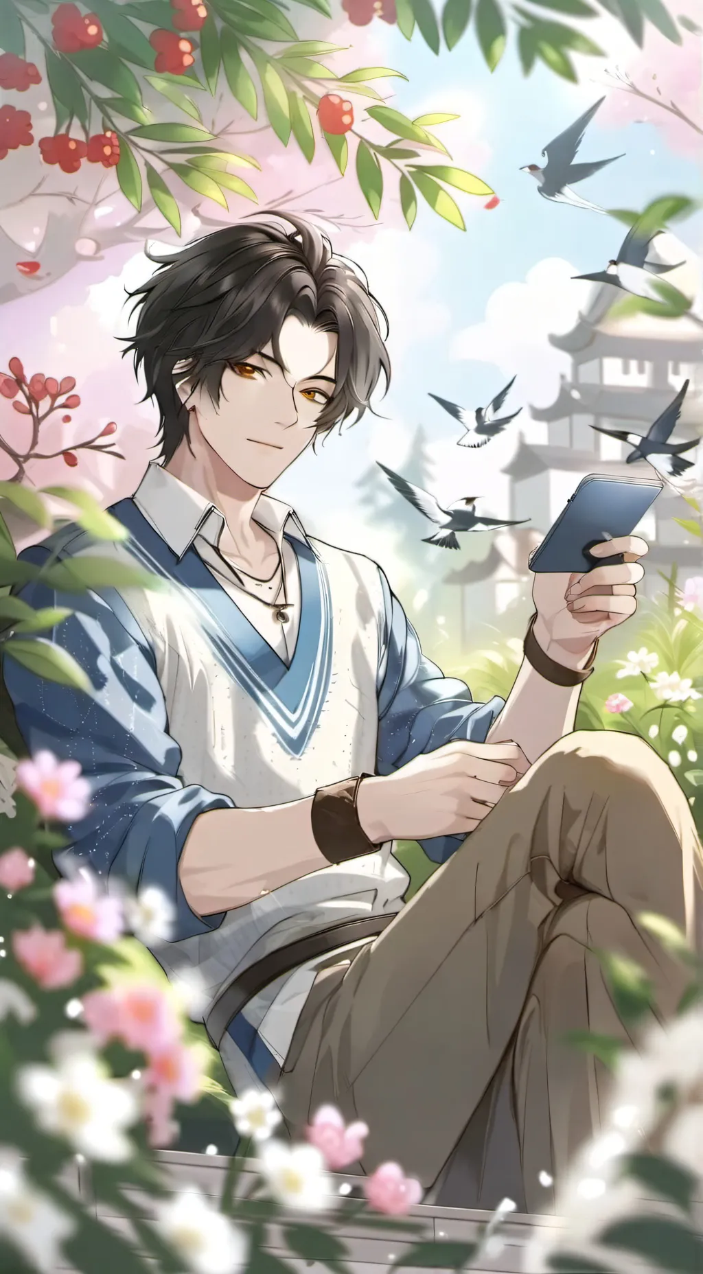 ai character: chill guy background