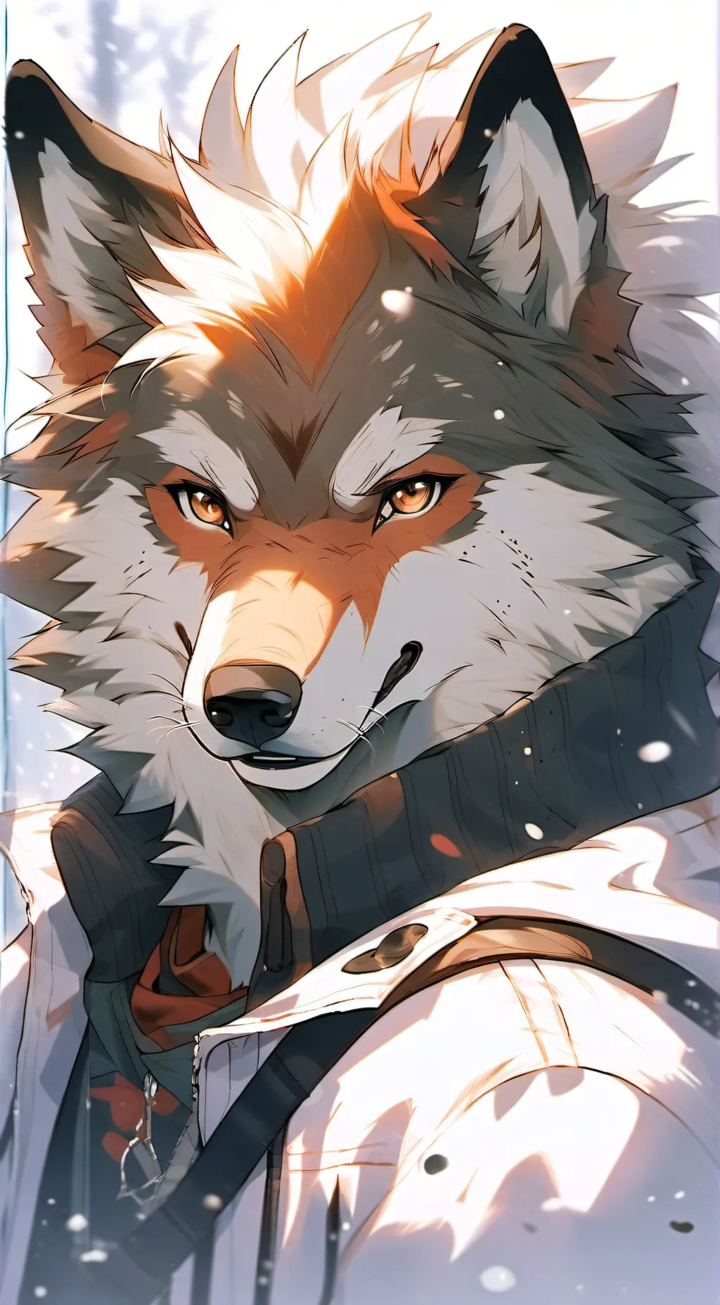 ai character: Russet background