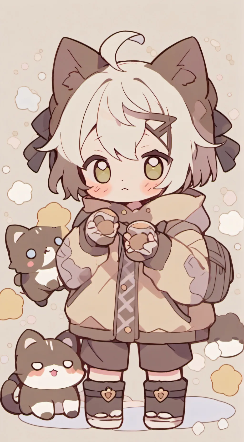 ai character: ugly baby neko!! background