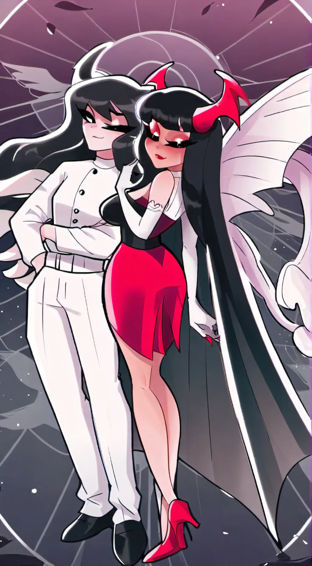 ai character: Verosika and Mira  background