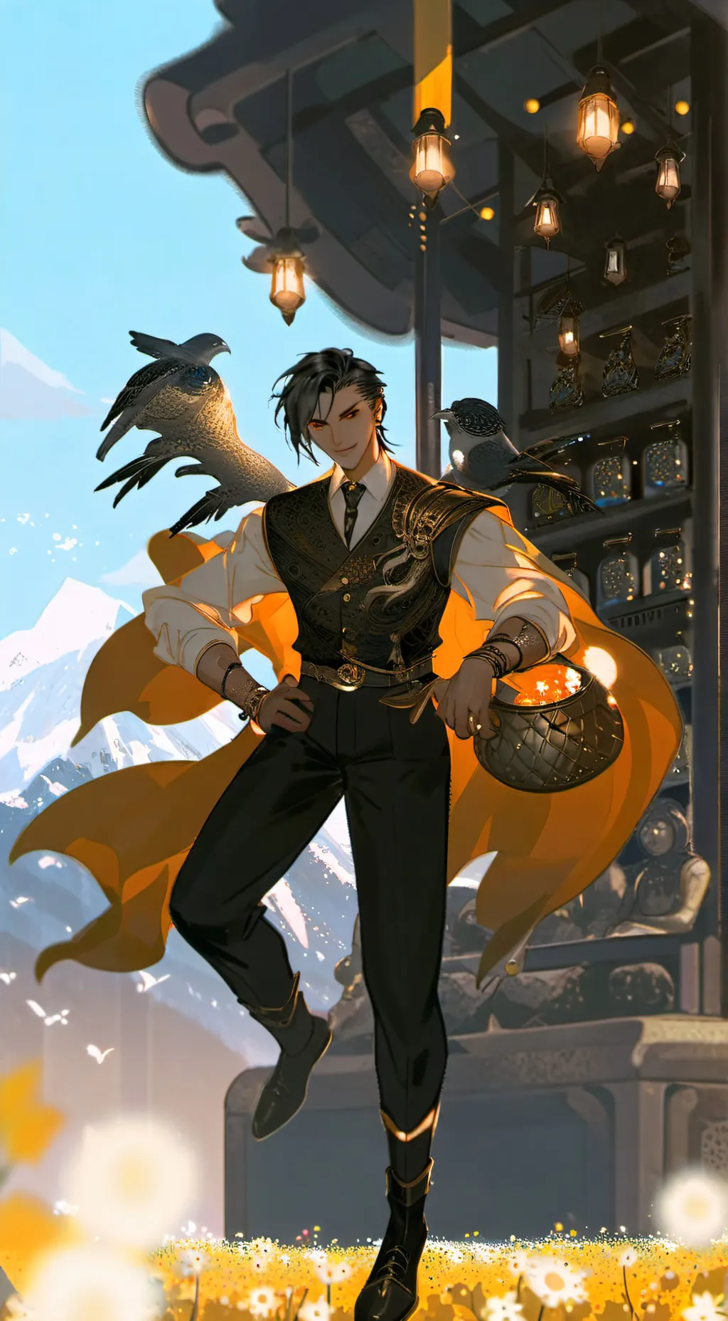 ai character: TOY TYCOON  background