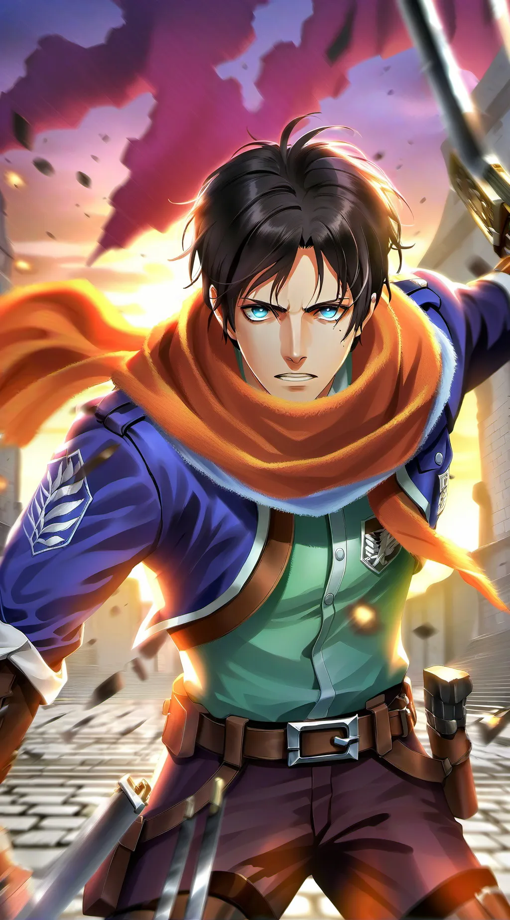 ai character: Eren Yeager background