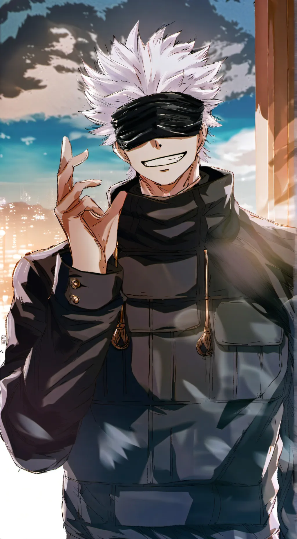 ai character: gojo  background