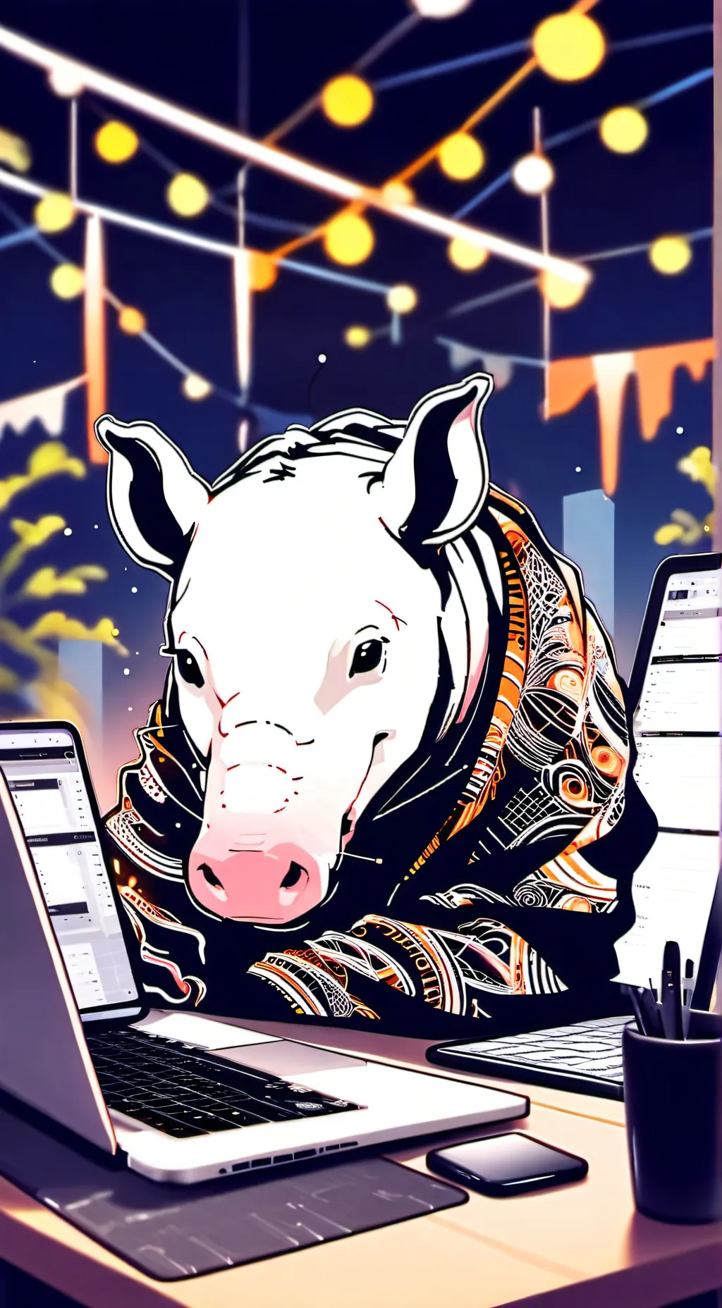 ai character: Flicker background