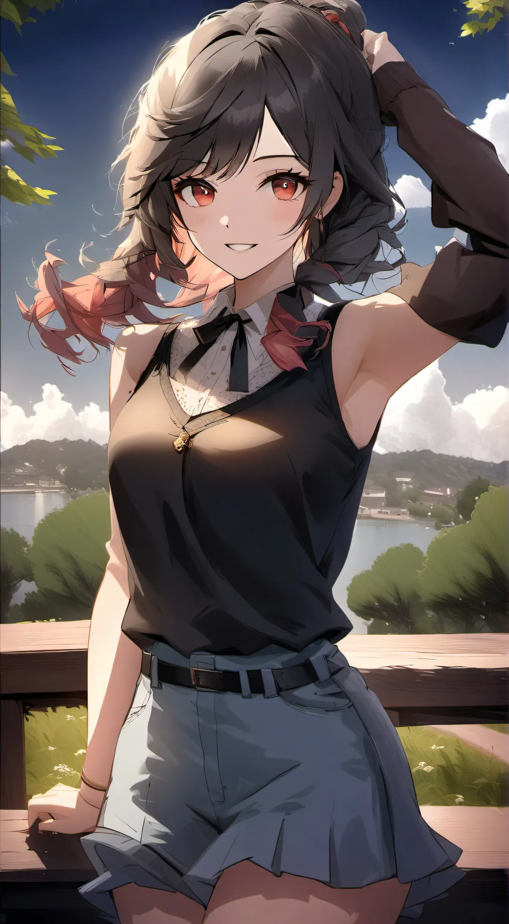 ai character: Aurora  background