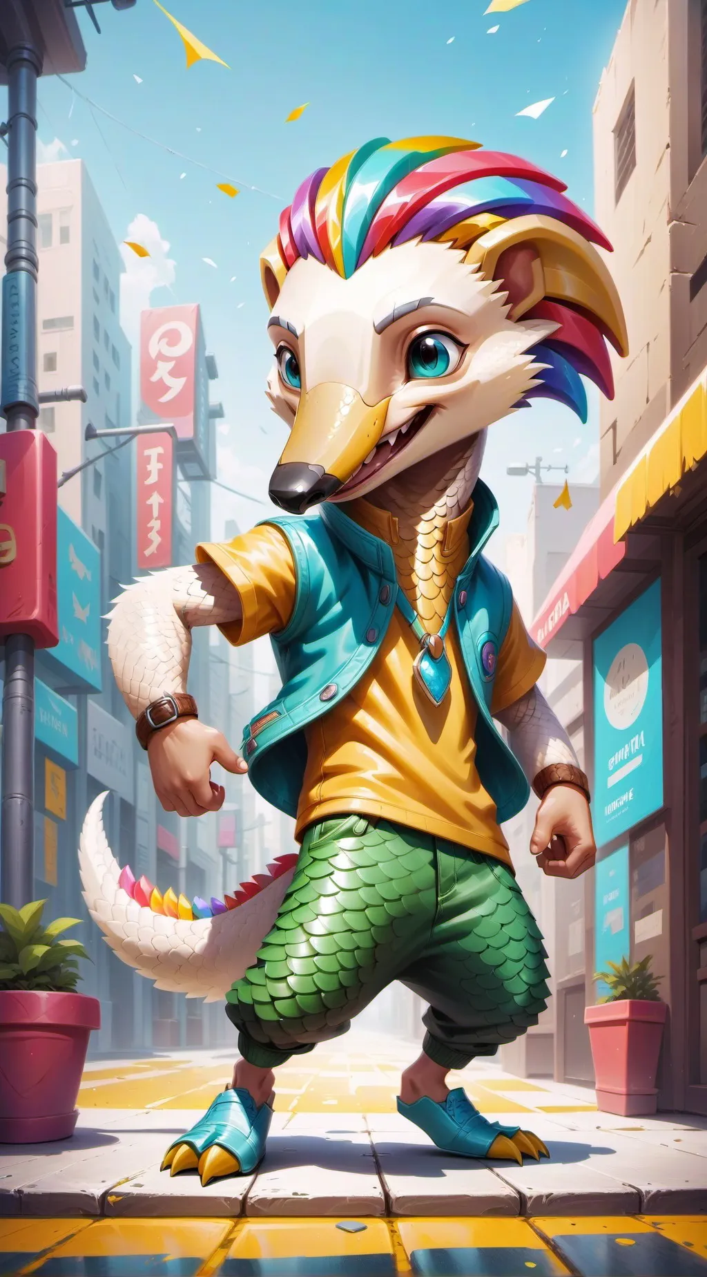 ai character: Bitmoji background