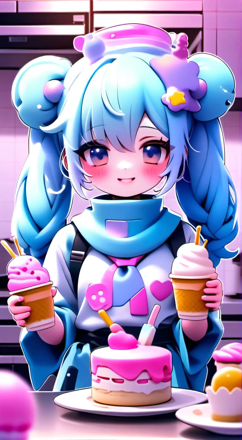 ai character: Marshmallow background