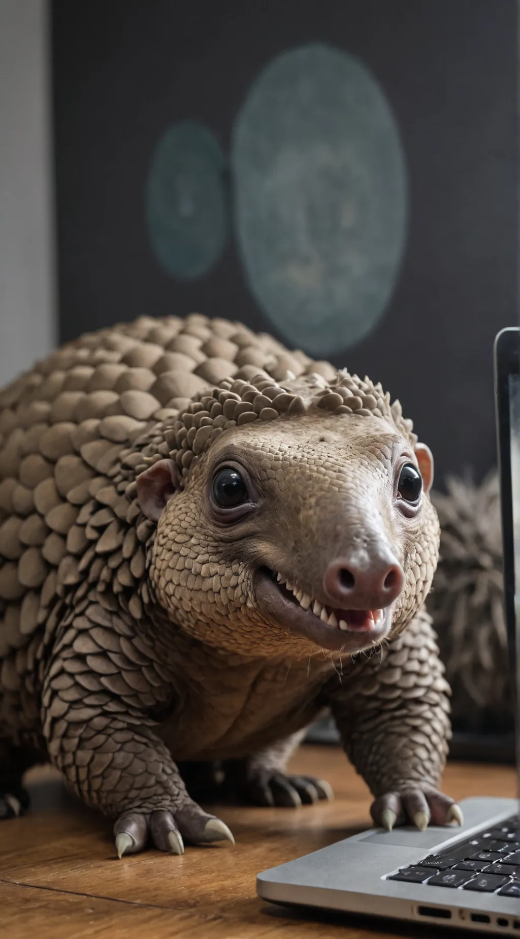ai character: pangolin background