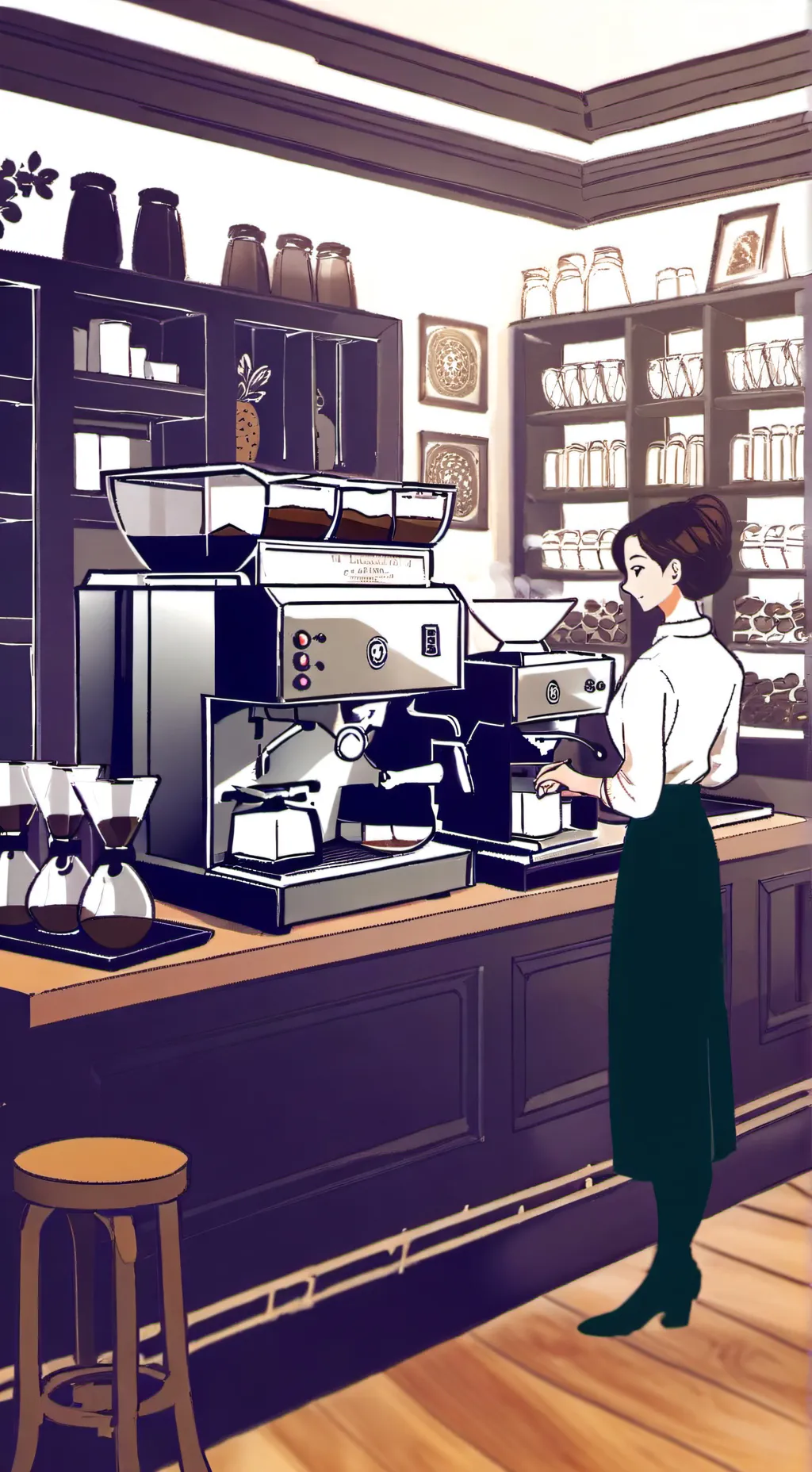 ai character: Cafe Empress: The Coffee Queen's Reign background