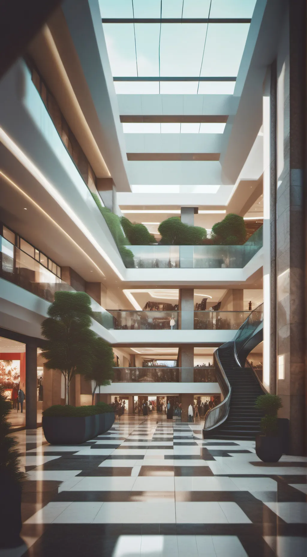 ai character: Mall  background