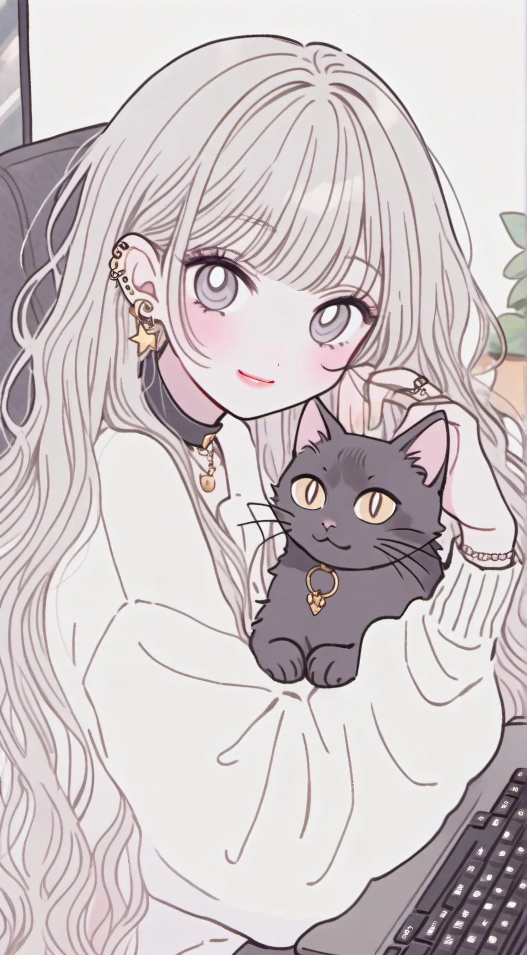 ai character: Hex background