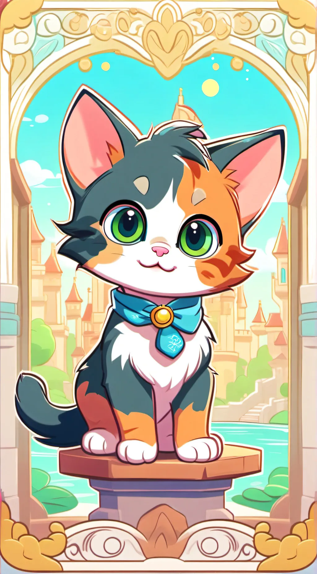 ai character: Calico Kitten background