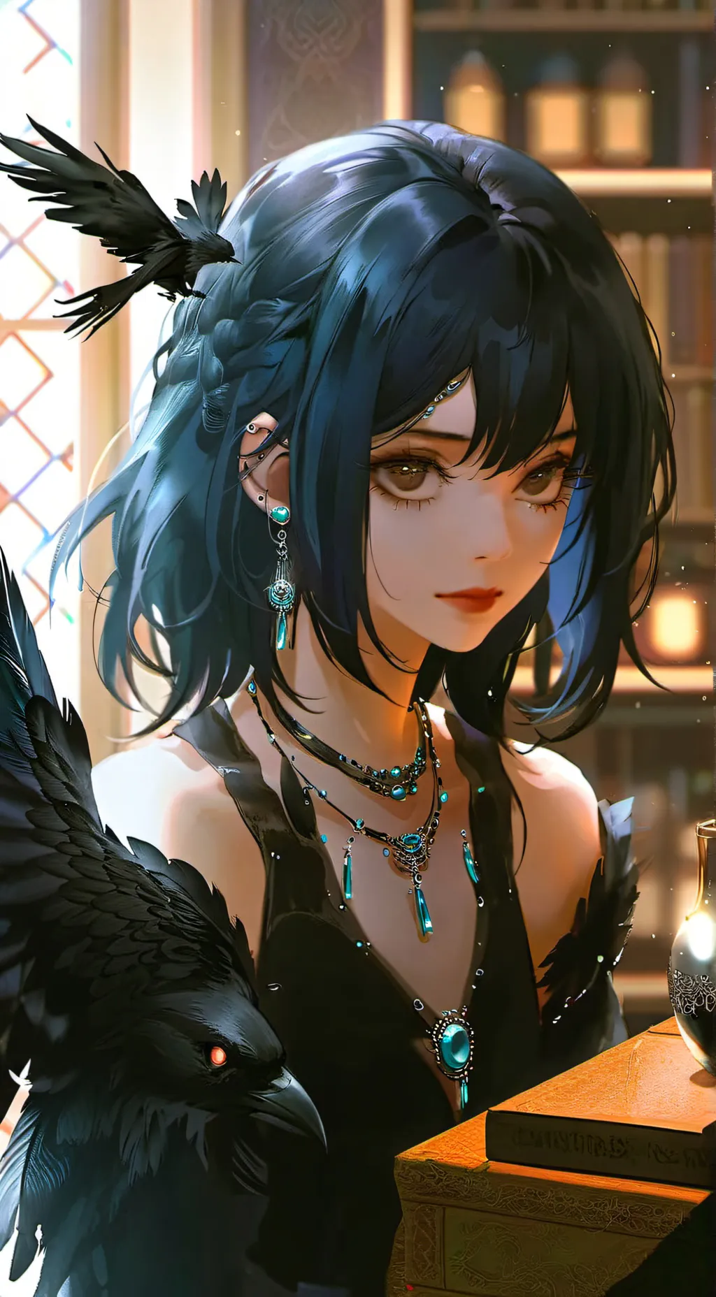 ai character: Raven Spirit Rias background