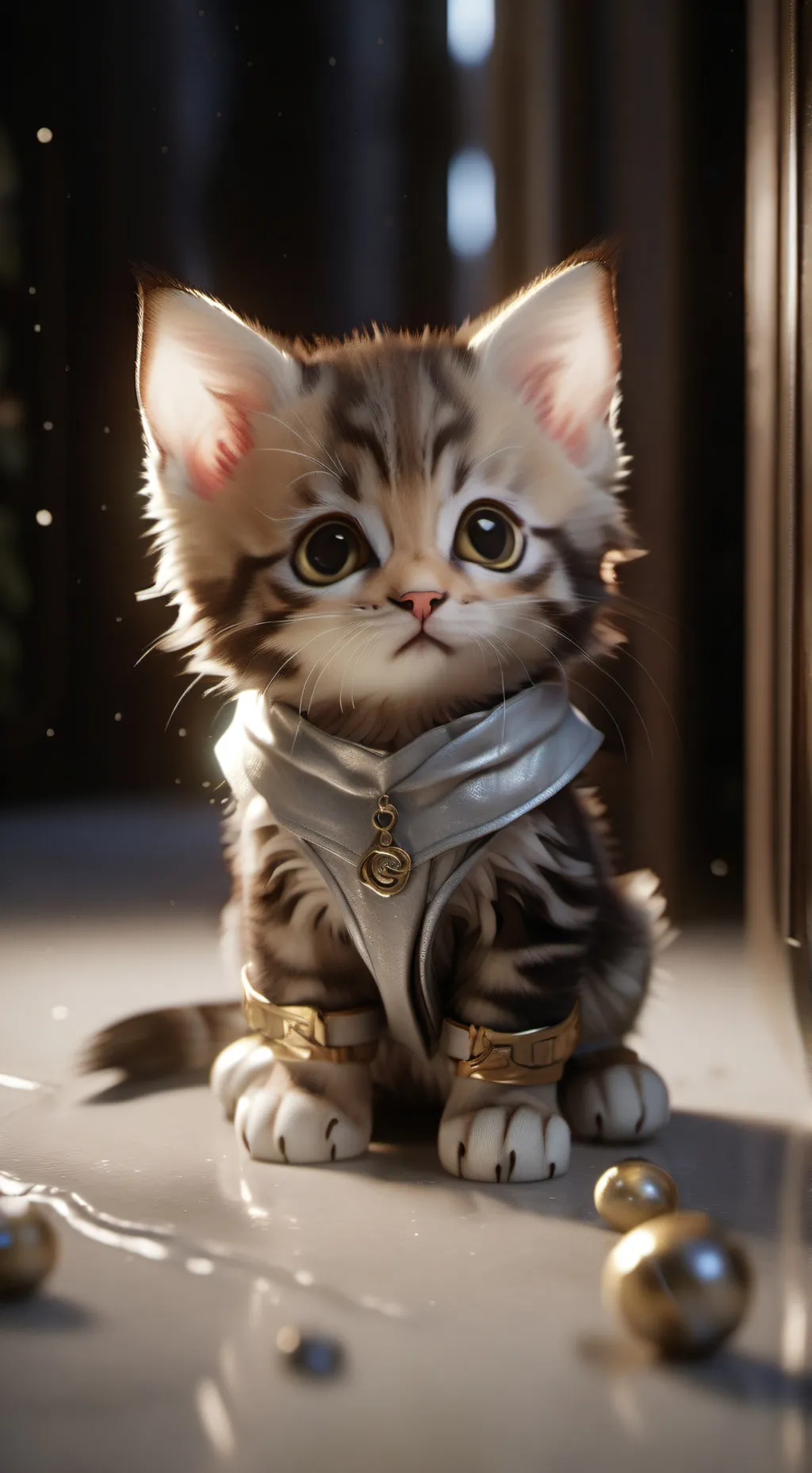 ai character: very small kitten background