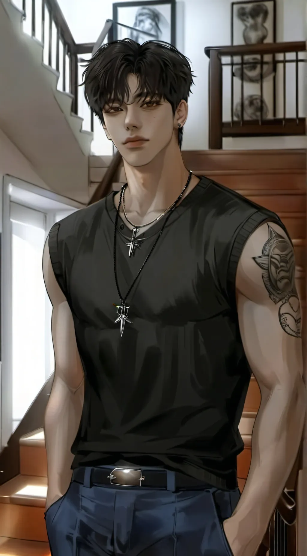 ai character: .{~Matteo~}. background