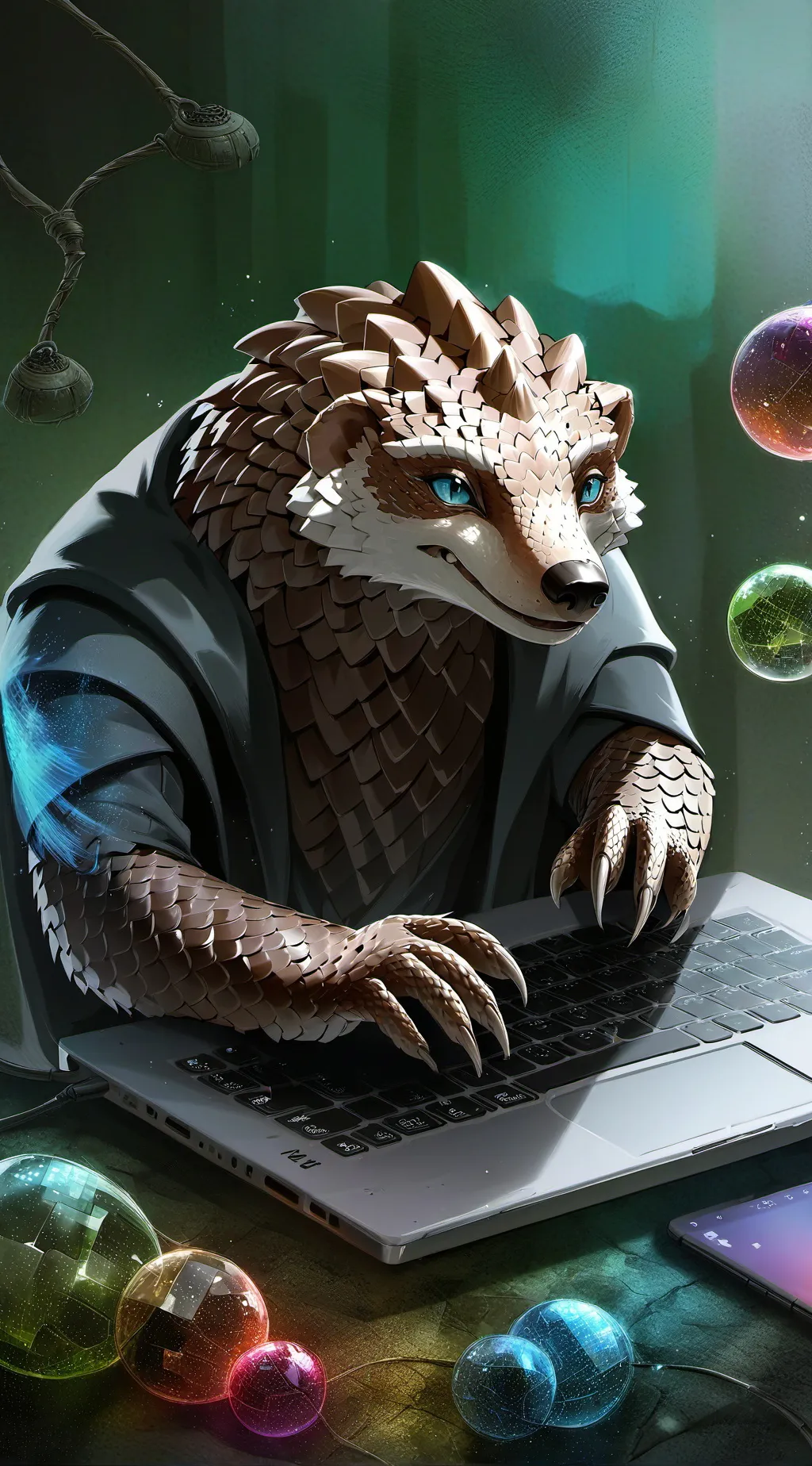 ai character: Pixel Pangolin background