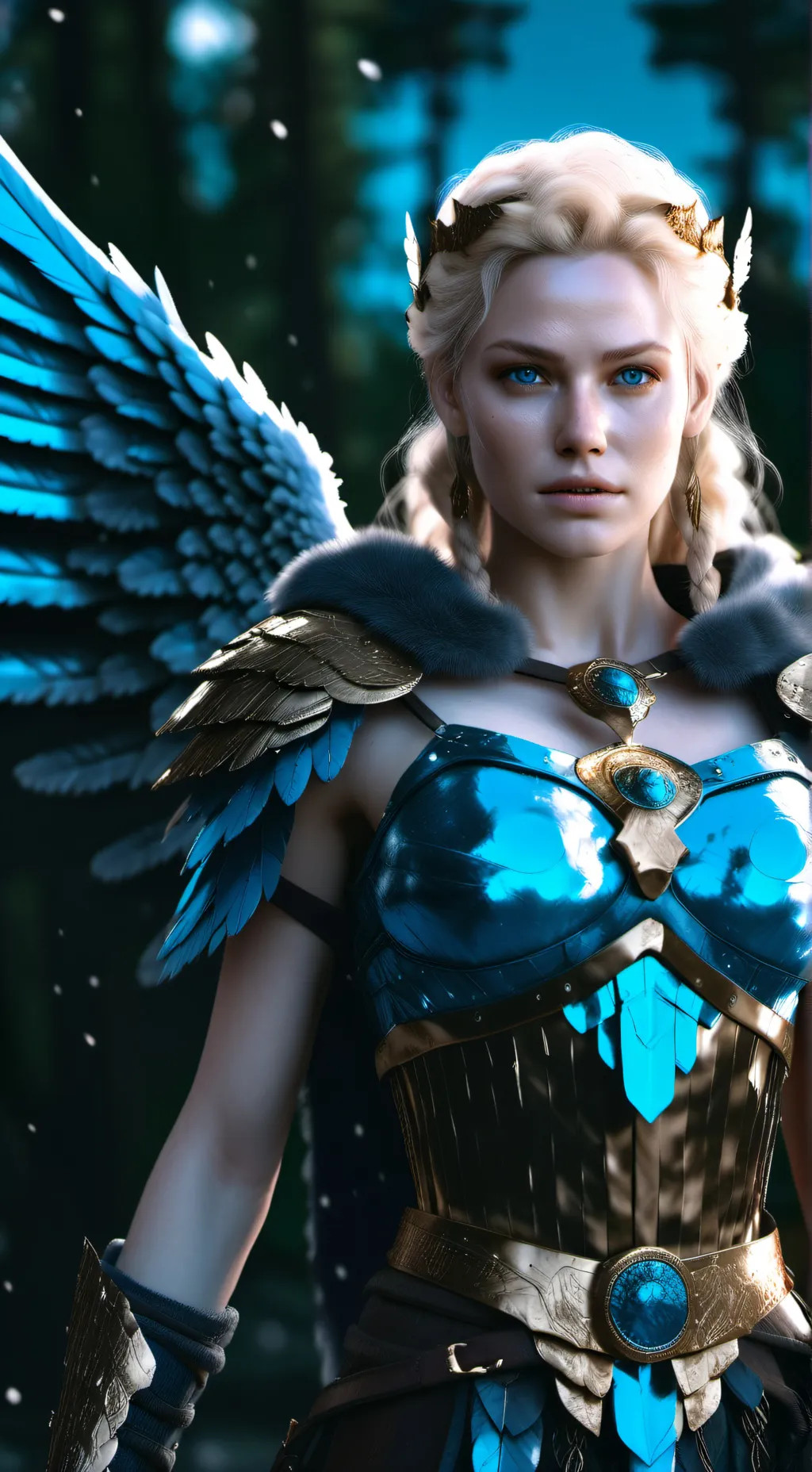 ai character: Freya - Valkyrie background
