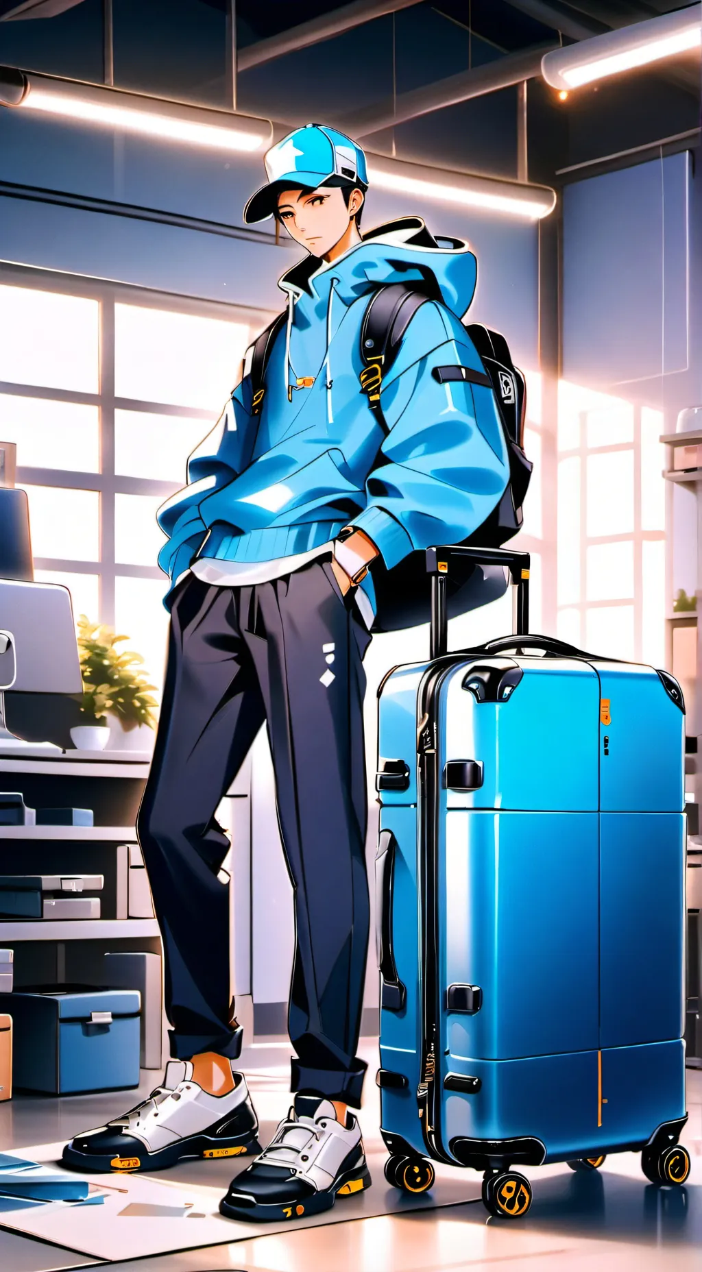 ai character: The Luggage Tycoon background