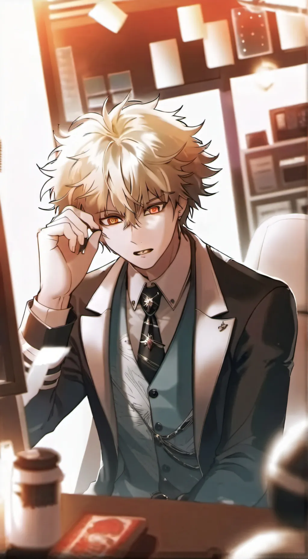 ai character: Bakugo katsuki background