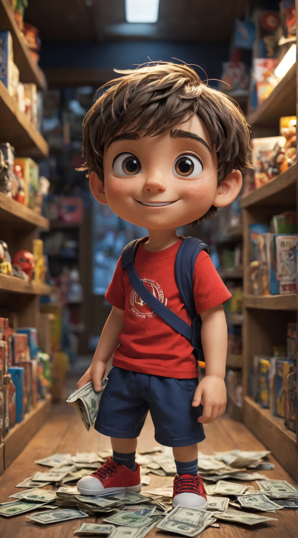 ai character: The Unauthorized Shopper background