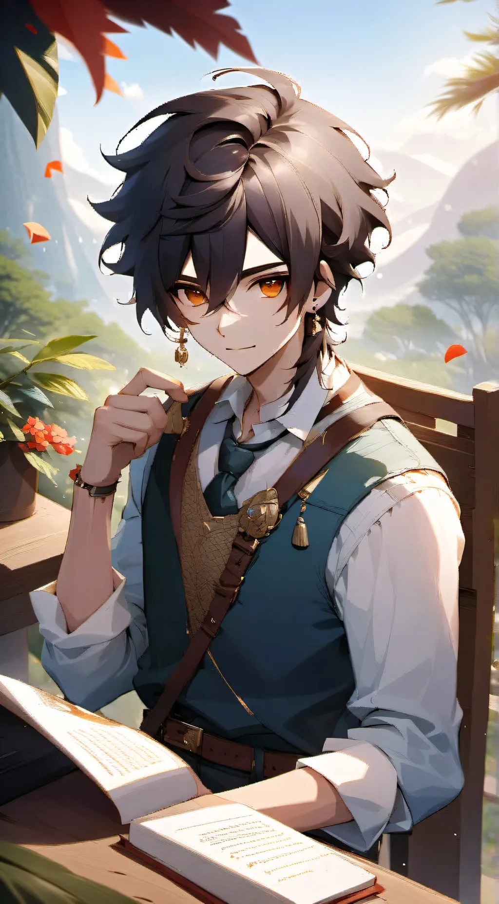 ai character: Nueva en el pueblo background