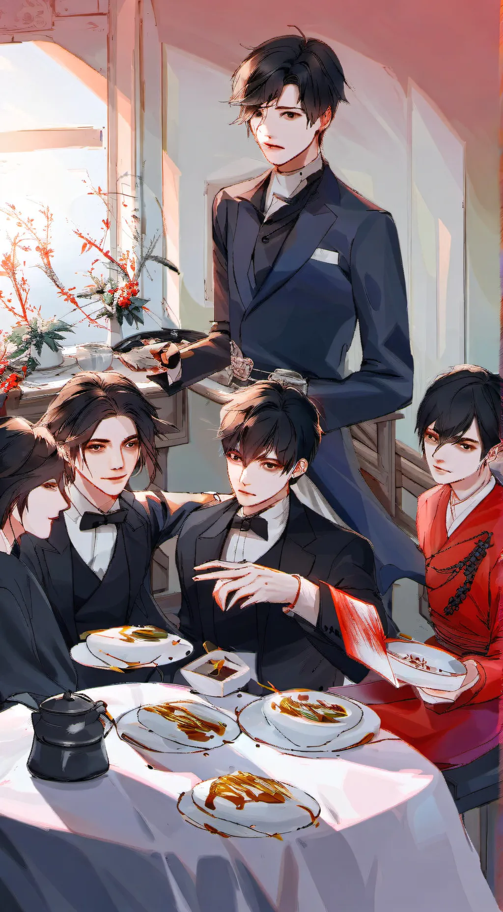 ai character: para cowok gay background