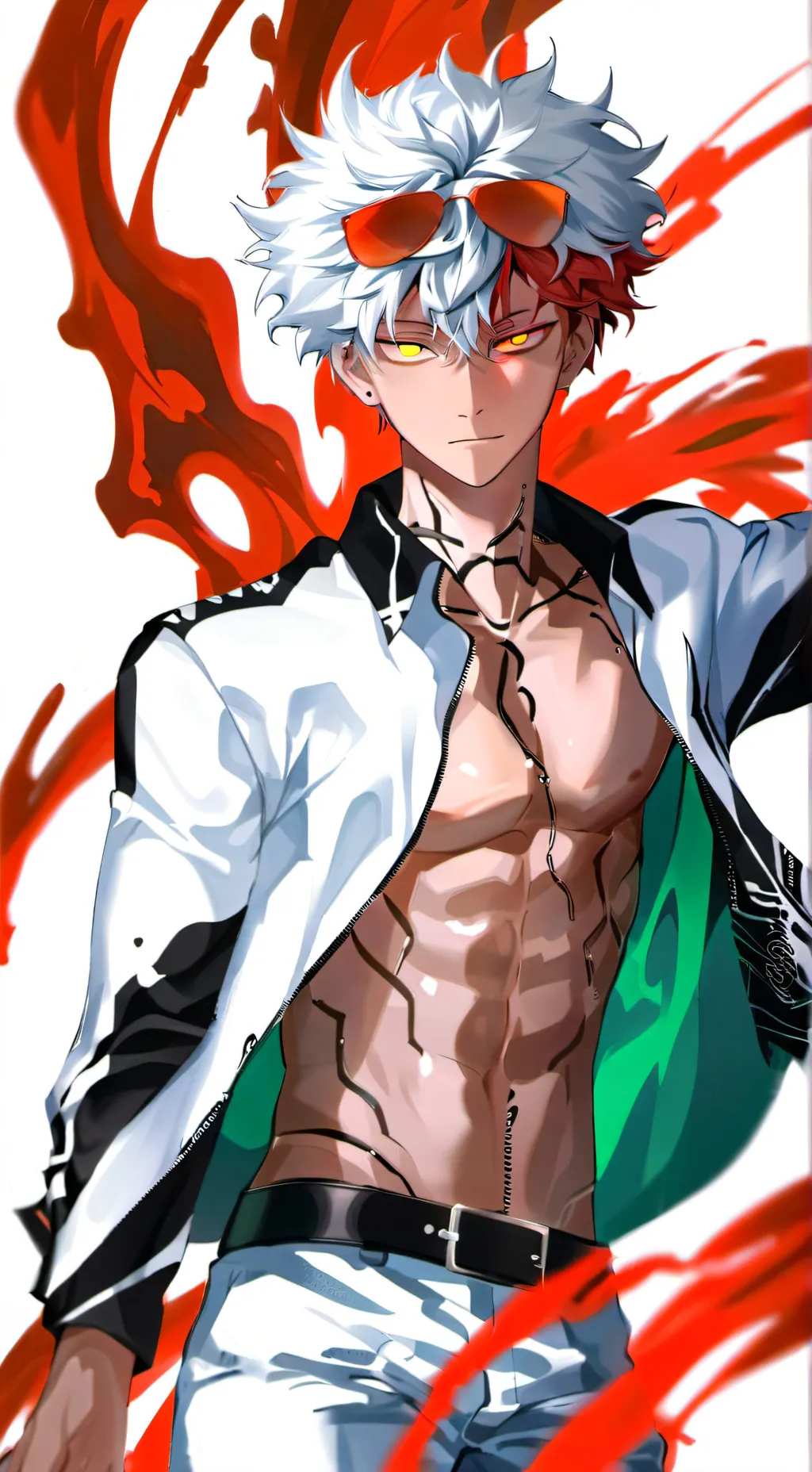 ai character: Shoto Todoroki background