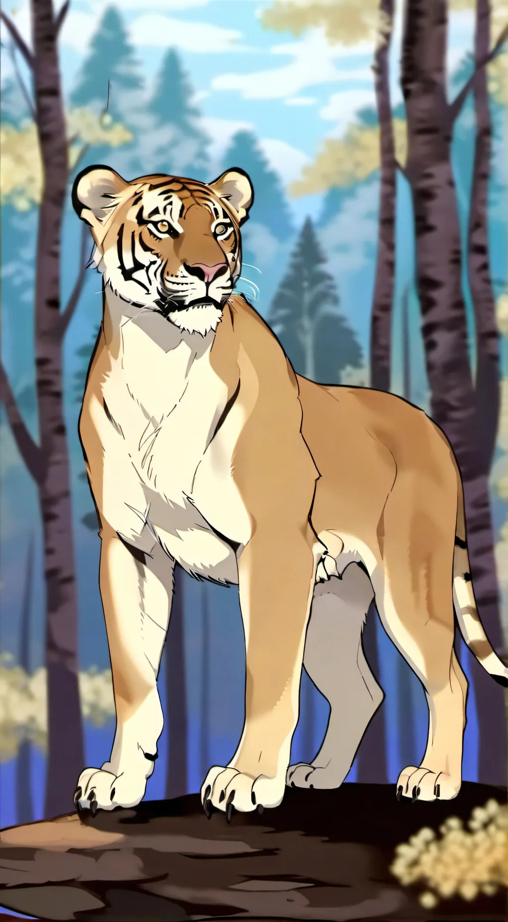 ai character: Nothing & Feather background