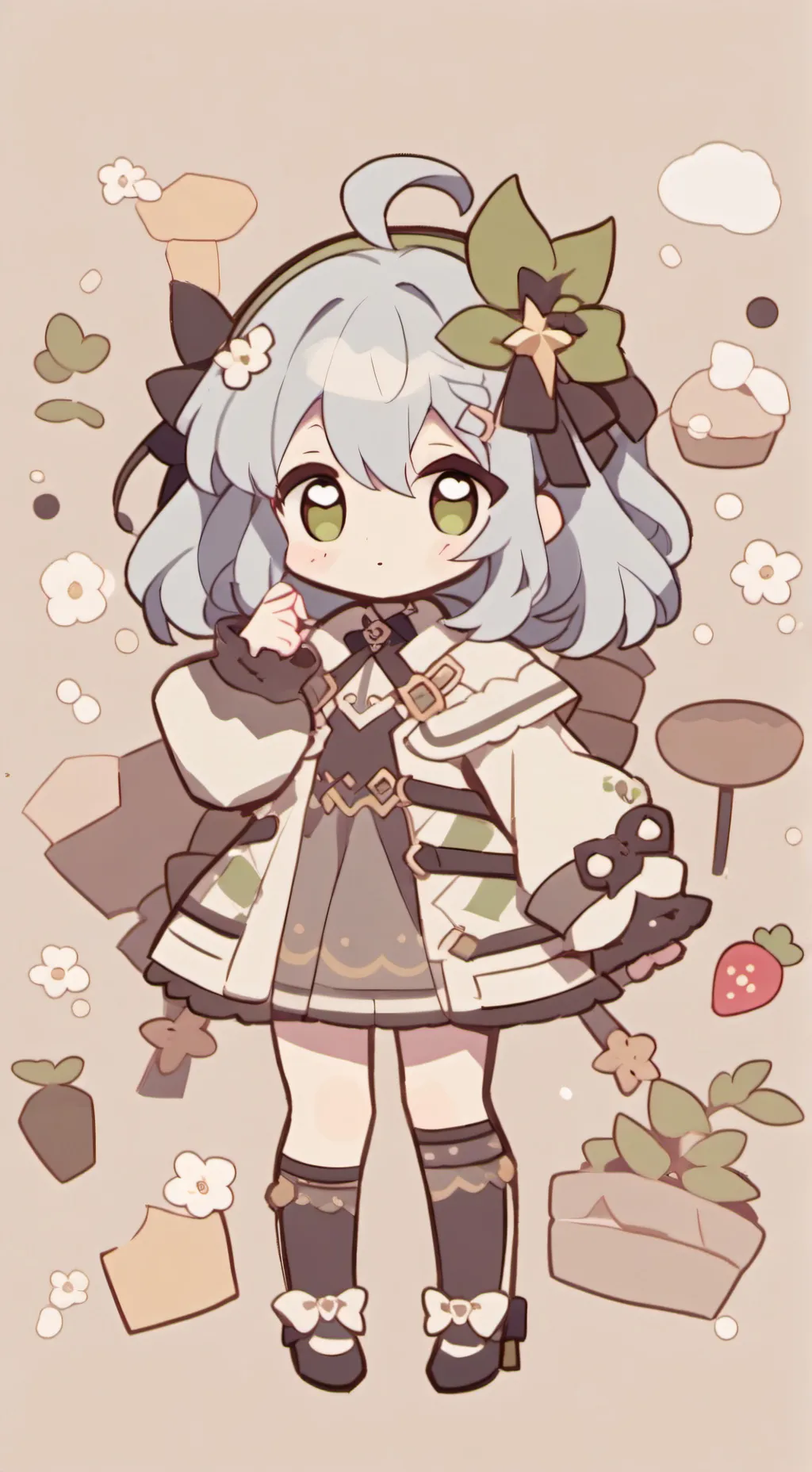 ai character: cute Nahida background