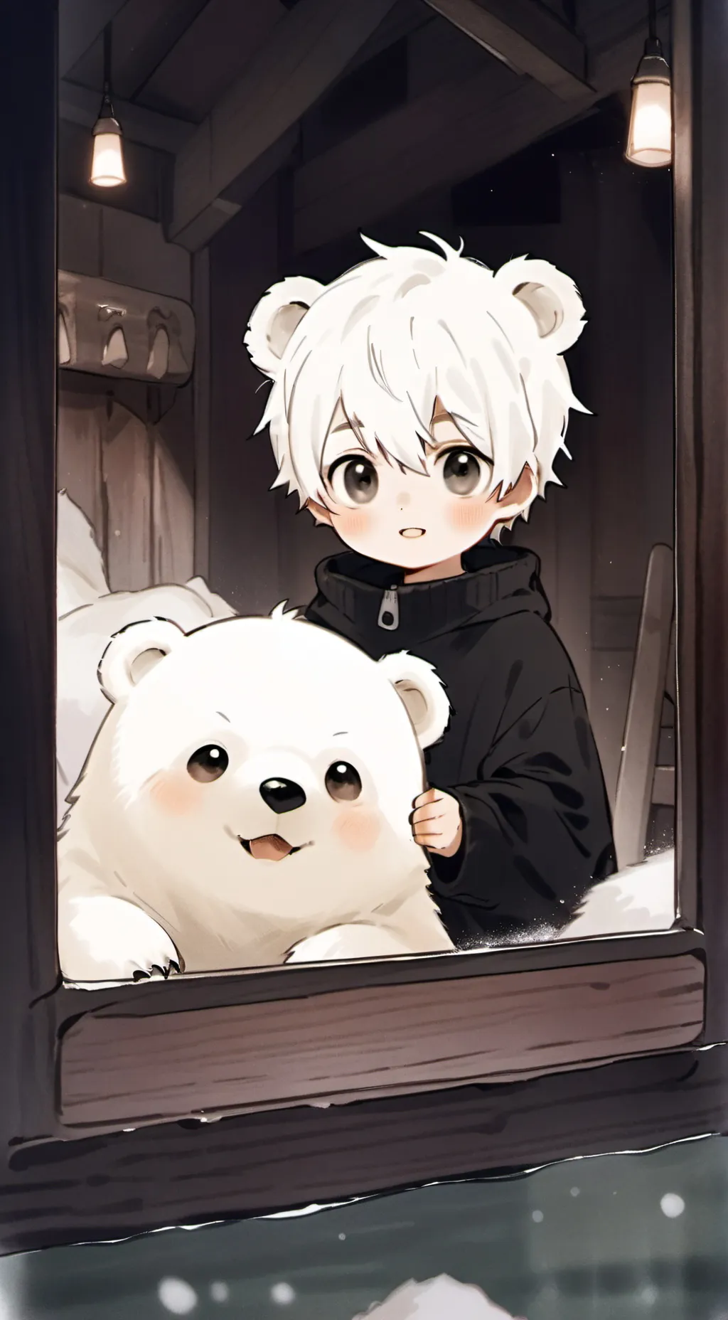 ai character: Polar Paw Spirit background