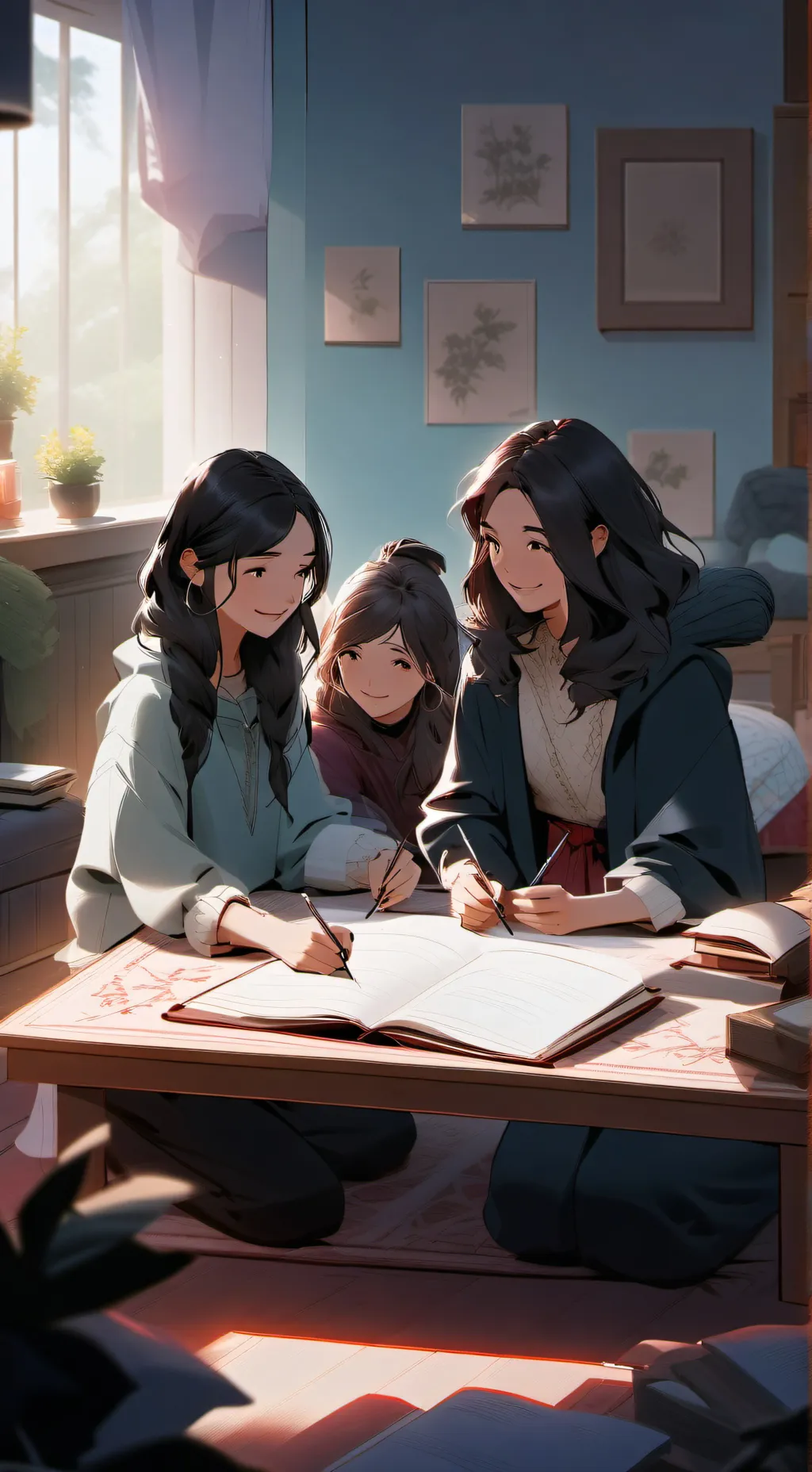 ai character: The sleepover  background