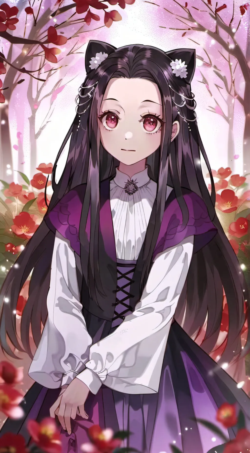 ai character: Nezuko background
