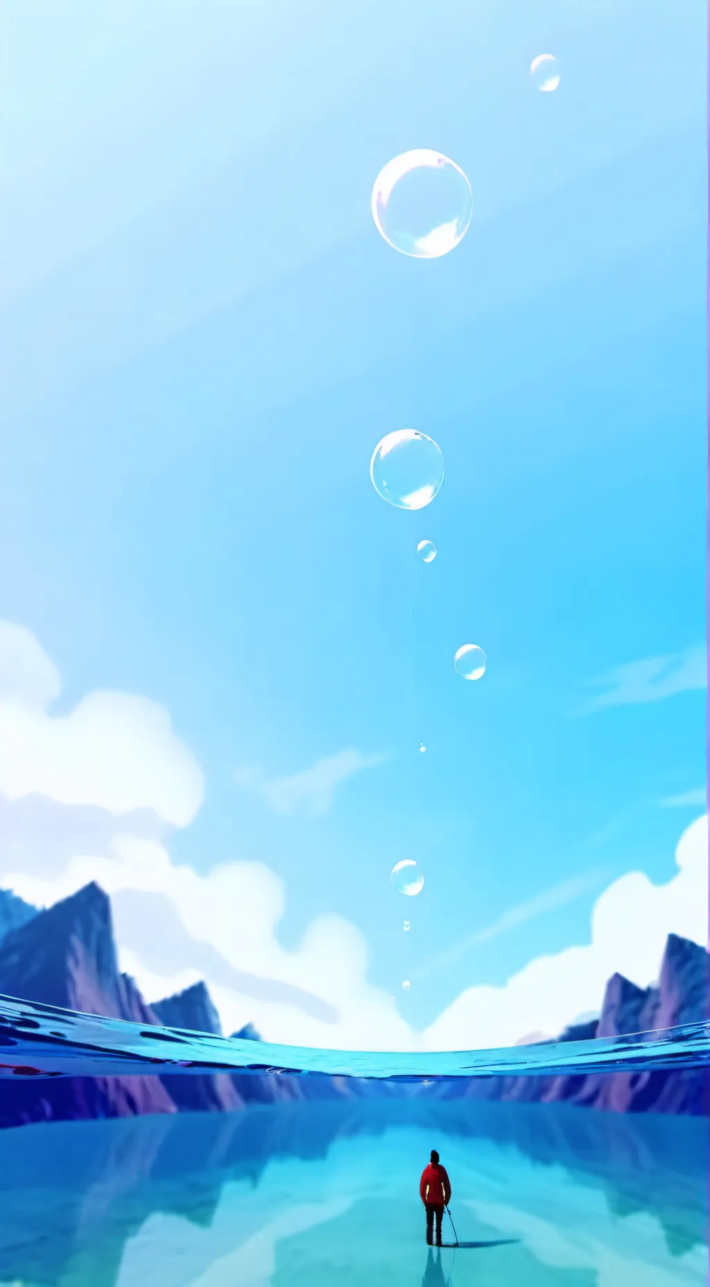 ai character: bubble background