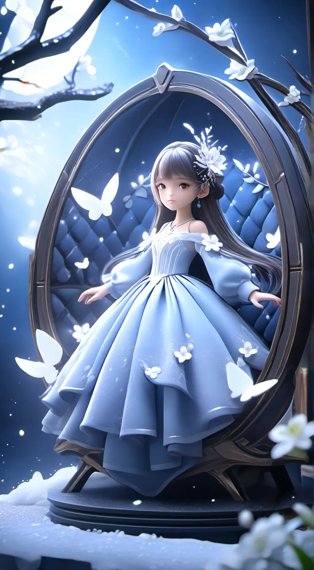 ai character: princesse  Inès  background