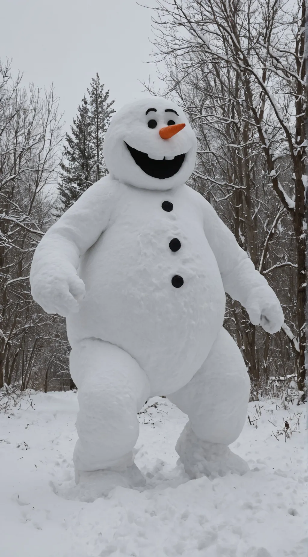 ai character: Snobo The Snowman background