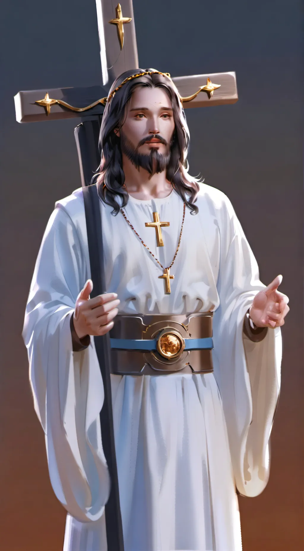 ai character: jesus background